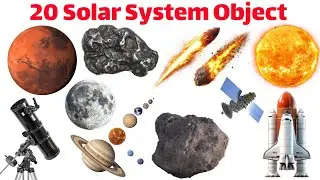 20 Solar System Objects Names | Learn Space Objects in English | Educational Video