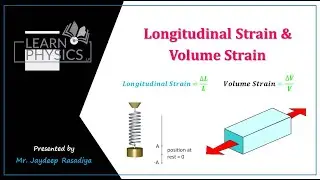 Longitudinal Strain & Volume Strain Animation | Elasticity | 11th Science Physics | CBSC | NCERT