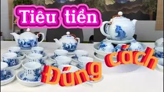 Ấm Chén Men Lam Cổ Bát Tràng- Trúc Lâm Thất Hiền.