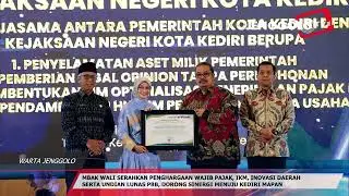 MBAK WALI SERAHKAN PENGHARGAAN WAJIB PAJAK, IKM, INOVASI DAERAH SERTA UNDIAN LUNAS PBB