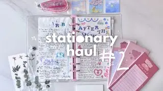 stationary haul pt. 2! + a5 ring binder, cute notepads, plant stickers~