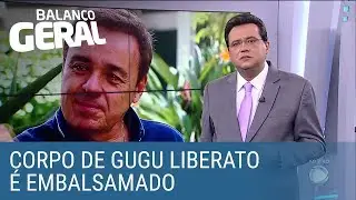 Corpo de Gugu Liberato é embalsamado para translado para o Brasil