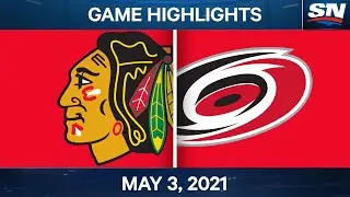 NHL Game Highlights | Blackhawks vs. Hurricanes - May 3, 2021