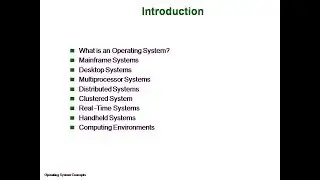 Introduction to Operating System