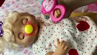Baby Alive Doll Feeding Routine with Honestly Cute Diaper Bag and Real Gerber Bottle