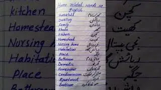 Home related words in English #englishlanguage #englishvocabulary