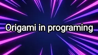 Origami in programing || Python programing language || Origami Star