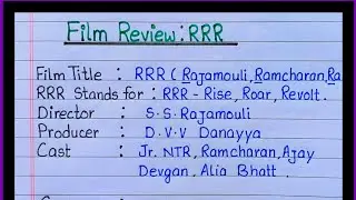 Film review || Film review writing || film review - RRR || film review writing for class 12