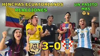 ARGENTINA VS CROACIA | REACCIONES Hinchas Ecuatorianos | Mundial Qatar 2022  SEMIFINAL
