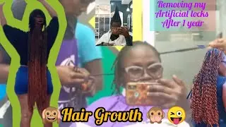 ARTIFICIAL DREADLOCKS REMOVAL AFTER ONE YEAR WITH ZERO HAIR BREAKAGE | UNDOING ARTIFICIAL DREADLOCKS