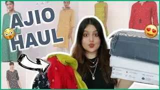 AJIO KURTI HAUL **Under Rs 500**&bull; Huge Ajio Haul Ft. Kurti, Heels, Jewellery & more!