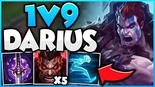 LEGIT 1V9 CARRY EVERY GAME WITH THIS 1V9 DARIUS BUILD! S9 DARIUS GAMEPLAY! - League of Legends