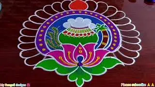 🪔🌺Sankranthi bhogi kanuma special rangoli 🪔🌺 designs with colours festival beginners 🪔🌺