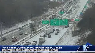 I-94 EB in Brookfield shutdown due to crash