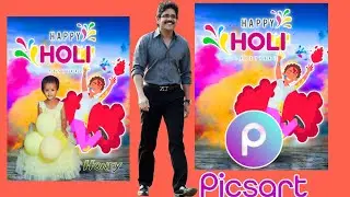 Happy Holi festival special editing picsart app photo editing background remove image