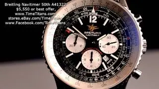 Breitling Navitimer 50th Anniversary A41322 B41 Black Dial Full Set COSC