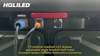 P5 outdoor Stadium LED display(960x960) made by HoliLED, Sinyopto lamps+3840Hz+Seetronic connector