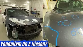 #Вандализм над Nissan? Кто-то бил эту машину молотком? #автомобильныйремонт #аварийное_разрушение...