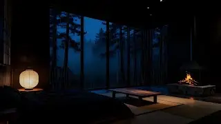 Deep Sleep Rain Sounds | Cozy Night Cabin Ambience