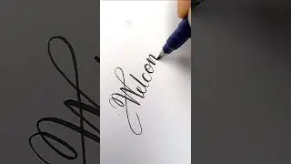'Welcome' calligraphy style.
