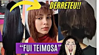PICOTOU O CABELO DE RAIVA! ELA FOI CONTRA A CABELEIREIRA E DESTRUIU O CABELO EM CASA!!