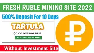 TARTULA.FUN | New Ruble Mining Site 2022 | Without Investment | Ruble Earning Site