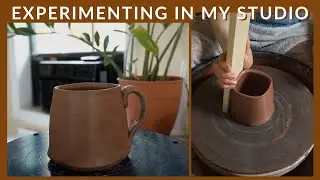 making a square cup on the wheel
