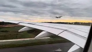 Lufthansa A350 Evening Takeoff from Charlotte (CLT) to Munich (MUC)