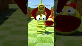 💥💥💥A day whit a lot of spring 😎😎😎 #pacman #animation #funny #cartoon #3d #3danimation #pacmen