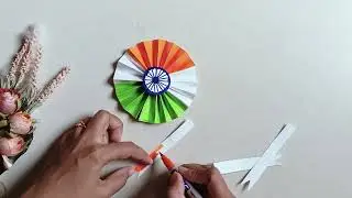 😍white paper😍 easy and beautiful badge making idea for Independence Day/Independence day craft 2025
