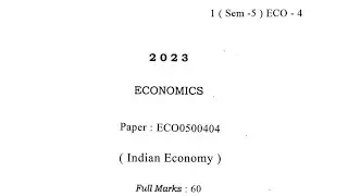 FYUGP BA 5th Sem ECONOMICS (Major Minor) ECO0500404/ Question paper 2023 /Guwahati University#shorts