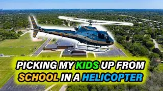 Picking My Kids Up From School In A Helicopter