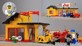 Lego 6373 Motorcycle Shop / Motorradladen B Modell stop motion speed build