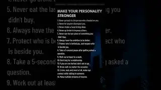 Make your PERSONALITY STRONGER❗️ #motivation #mindset #life #selfimprovement #psychology #shorts