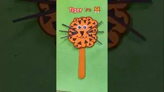 Easy Tiger craft, New Creative Craft ideas for kids #tiger #animals #youtube #trending #shorts #diy