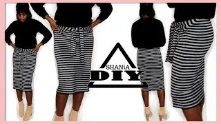 How to make a skirt with a tie front || SHANiA DIY