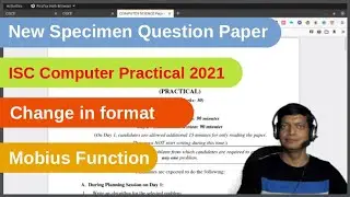 ISC Specimen Question Paper | 2021 |  Computer Science Practical | SOLVED | Mobius Function | Java
