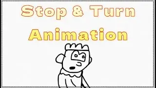 Blender 2D Animation Beginner Test ~ TCCOTT's Chris Feather Run, Stop and Turn (1 minute loop; 2026)