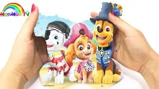 Green Screen Surprise Kinetic Sand Show Paw Patrol | Johny Johny Yes Papa Song | MonMon TV
