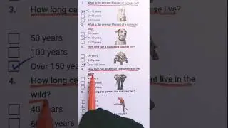 Animals Life Span Quiz - Can You Get 7/7? #animal #lifespan #quiz #quiztime #trivia #youtubeshorts