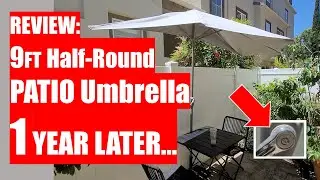 REVIEW: 9 FT Half Round Patio Umbrella - 1 YEAR LATER...