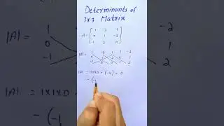 Determinants of 3x3 matrix #ytshorts #youtubeshorts #shorts #determinants #matrix