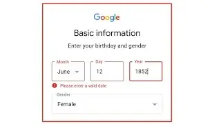 google account date of birth problem/ please enter a valid date 2022 google account (D.O.B) problem