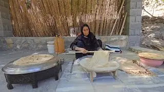 Traditional nomadic cooking: baking the most delicious lavash bread in the garden