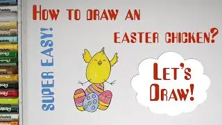 How to draw an Easter chicken🌈🌷 Easy Easter chicken/Drawing tutorial/drawing for kids!