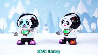Panda Rock Electric Robot | Cute Shape & Smooth Design | Arm Swing & Waist Rotation