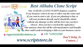 Readymade Alibaba Clone Script | Ecommerce Script | SCRIPTSTORE
