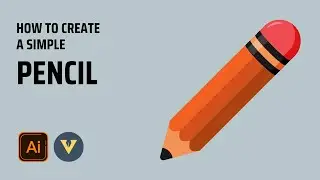 Adobe Illustrator Tutorial - Create Simple Pencil Flat Design
