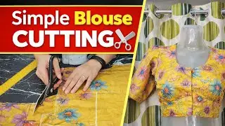 40 Inch Blouse Cutting for Beginners | Simple Blouse Cutting Step by Step#40InchBlouse#BlouseCutting