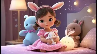 Sleepy Bunny Bedtime Song | Cute Bunny Lullaby | Soft 3D Bedtime Rhymes for Kids